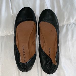 Lucky Brand Black Emmie Ballet Flats Size 8.5